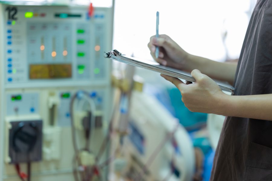 close up hand holding mobile phone